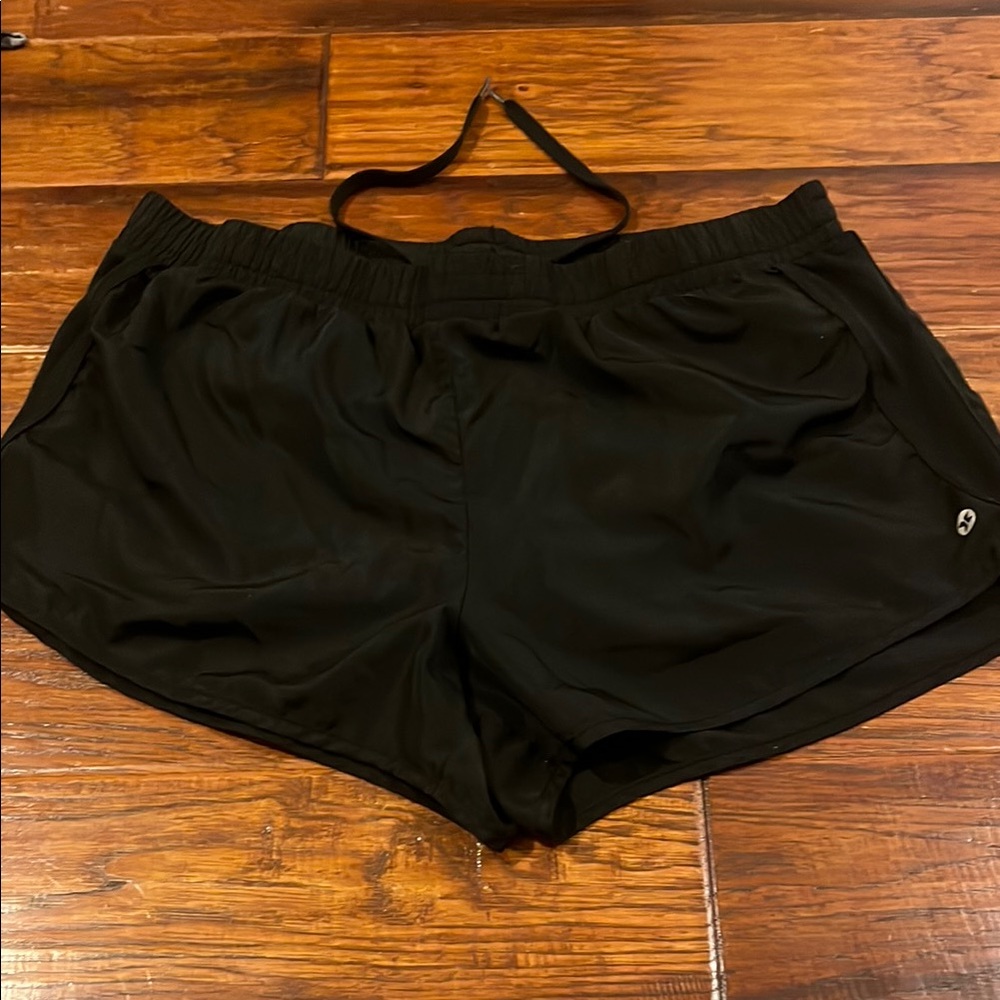 Women's RBX Dri-Fit Black Shorts with Built-In Briefs. Size L.